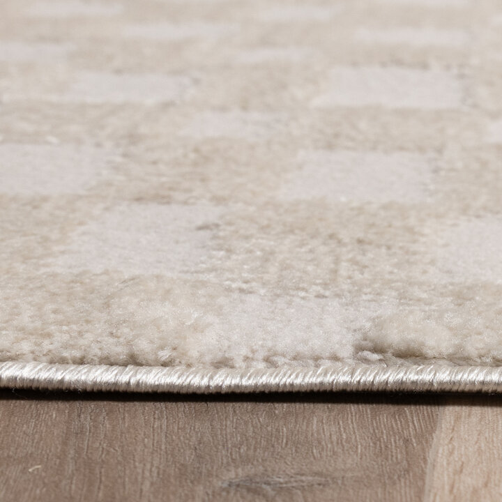 Japandi vloerkleed - Yori Checkerboard Creme - 5