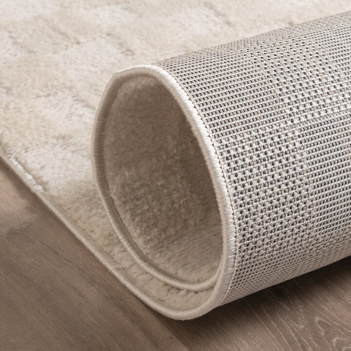 Japandi vloerkleed - Yori Checkerboard Creme - 6