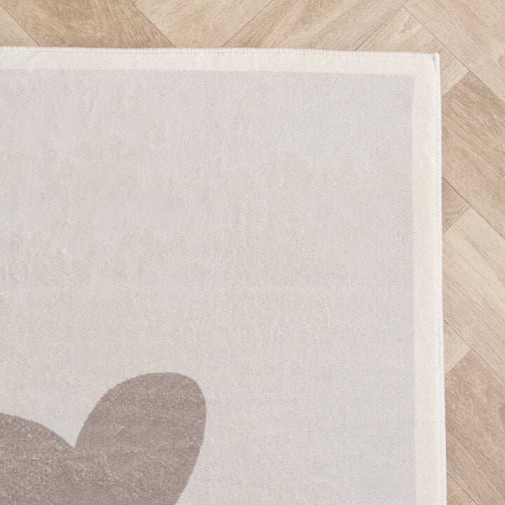 Wasbaar kindervloerkleed - Simba Bear Beige - 4