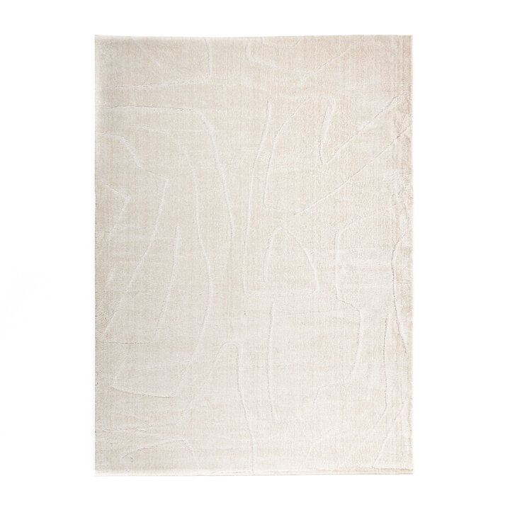 Japandi vloerkleed - Yori Abstract Lines Creme  - 1