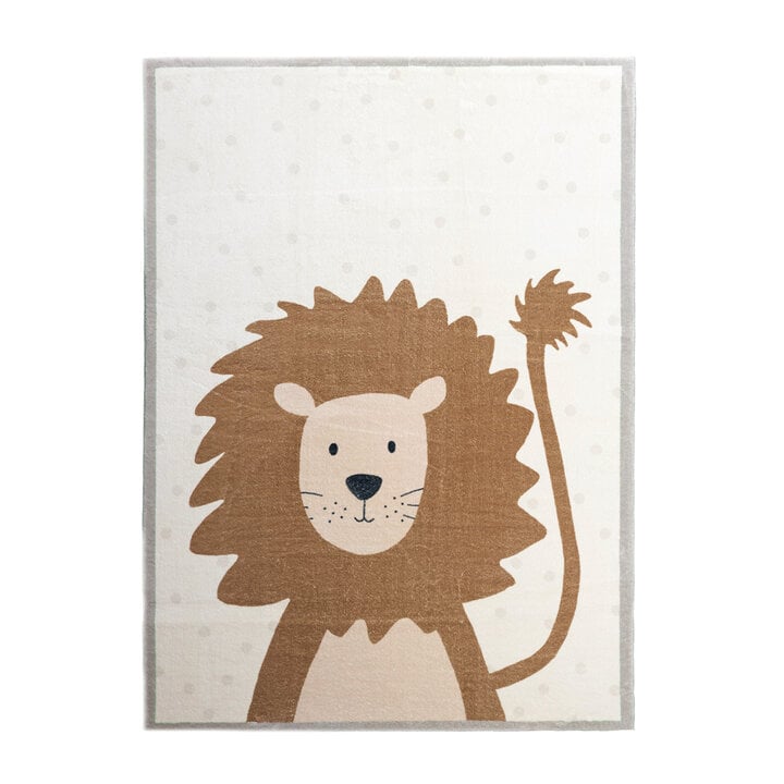 Wasbaar kindervloerkleed - Simba Lion Bruin - 1