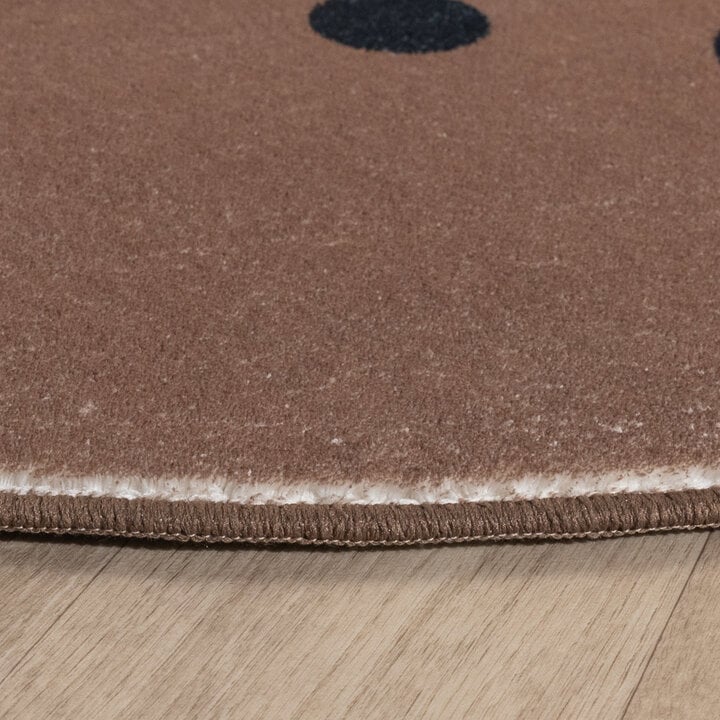 Rond wasbaar kindervloerkleed - Sammy Bear Bruin - 5