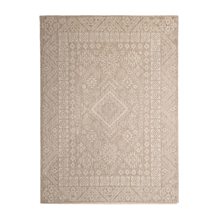 Jute buitenkleed - Atlas Aztec Bruin/Creme  - 1