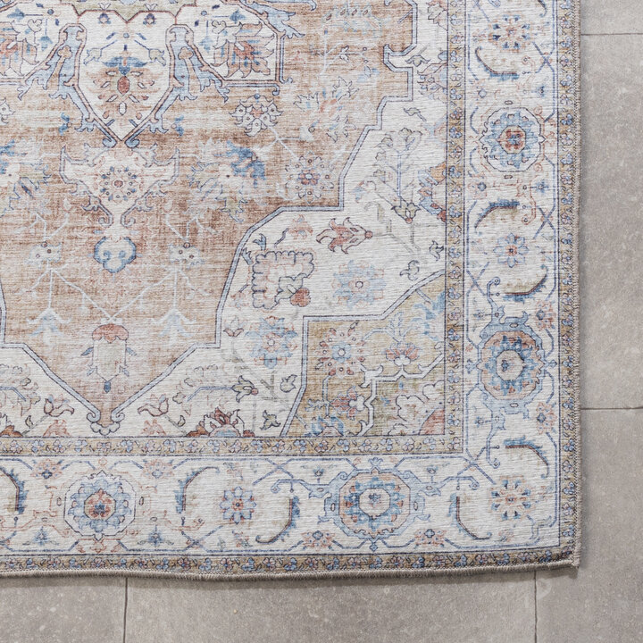 Wasbare loper - Domingo Mandala Beige - 4