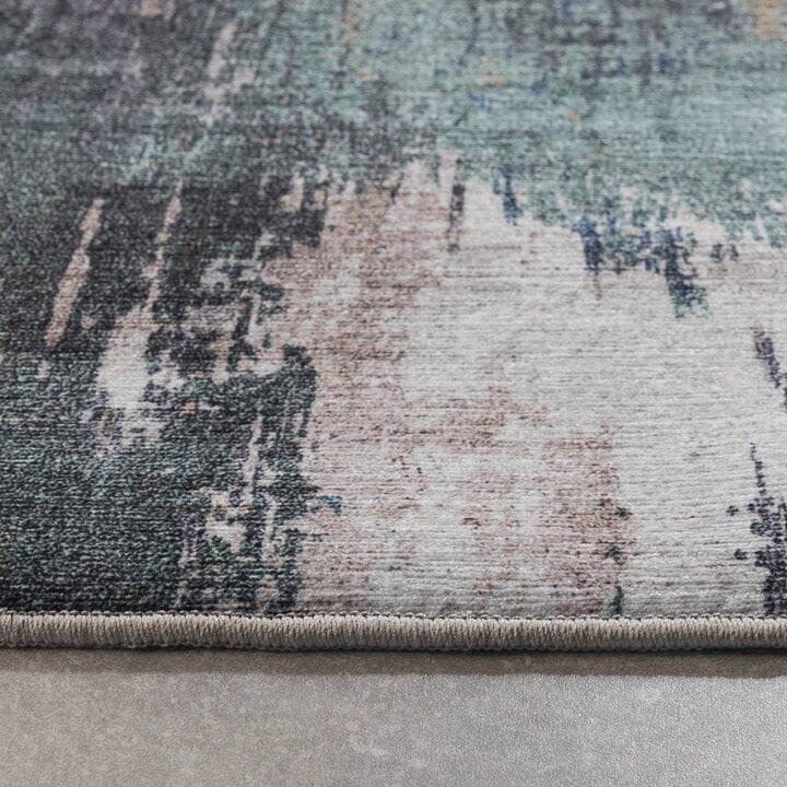 Wasbare loper - Domingo Grunge Groen/Creme - 5