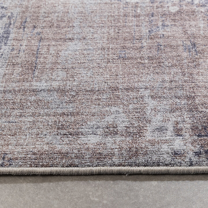 Wasbare loper - Domingo Grunge Taupe/Creme - 5