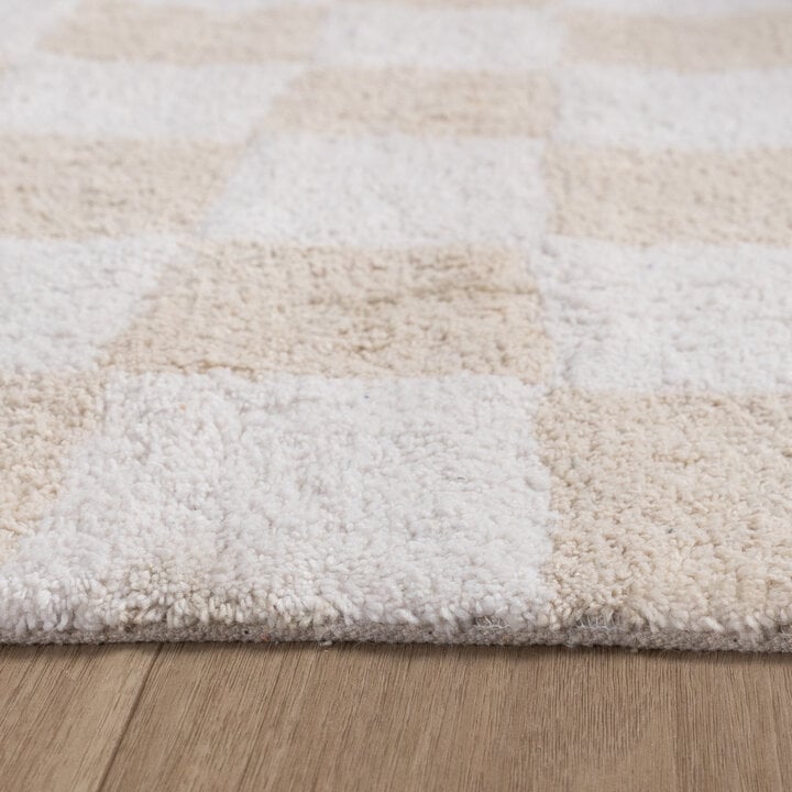 Retro vloerkleed - Gambit Creme/Wit - 5