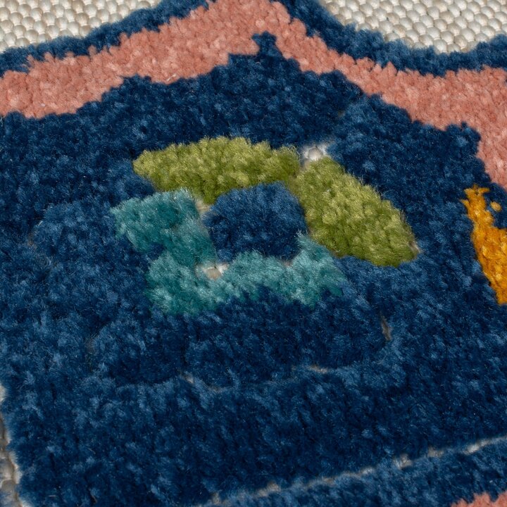 Binnen- en buiten loper - Batio Floral Blauw/Groen - 3