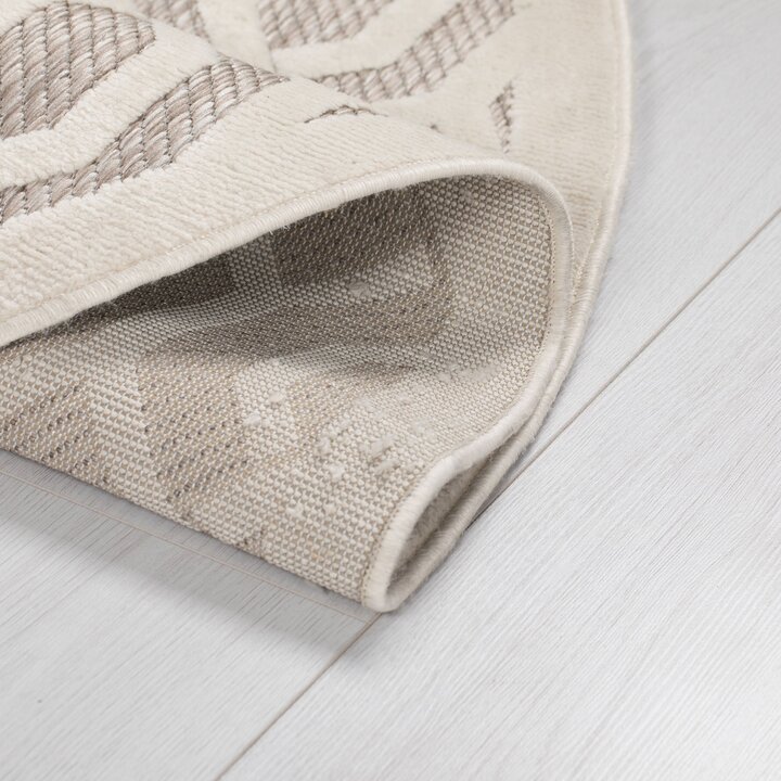 Rond buitenkleed - Piatto Mataro Creme/Wit - 4