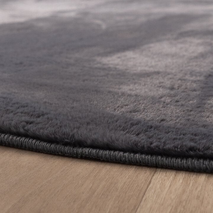 Rond laagpolig vloerkleed - Cozy Antraciet  - 5