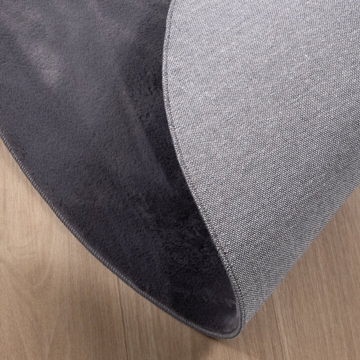 Rond laagpolig vloerkleed - Cozy Antraciet  - 6