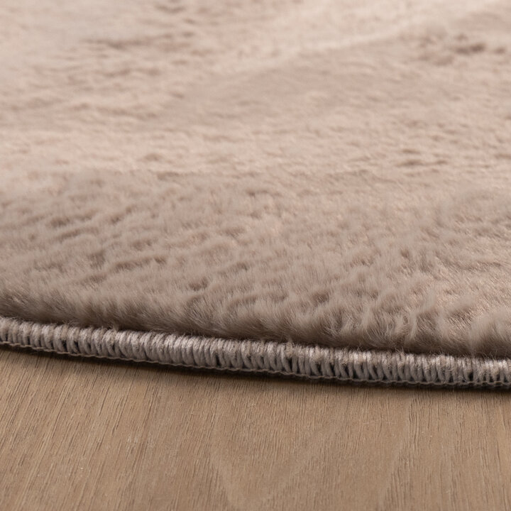 Rond laagpolig vloerkleed - Cozy Taupe  - 5