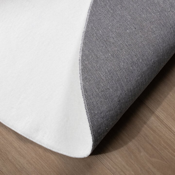 Rond laagpolig vloerkleed - Cozy Wit  - 6