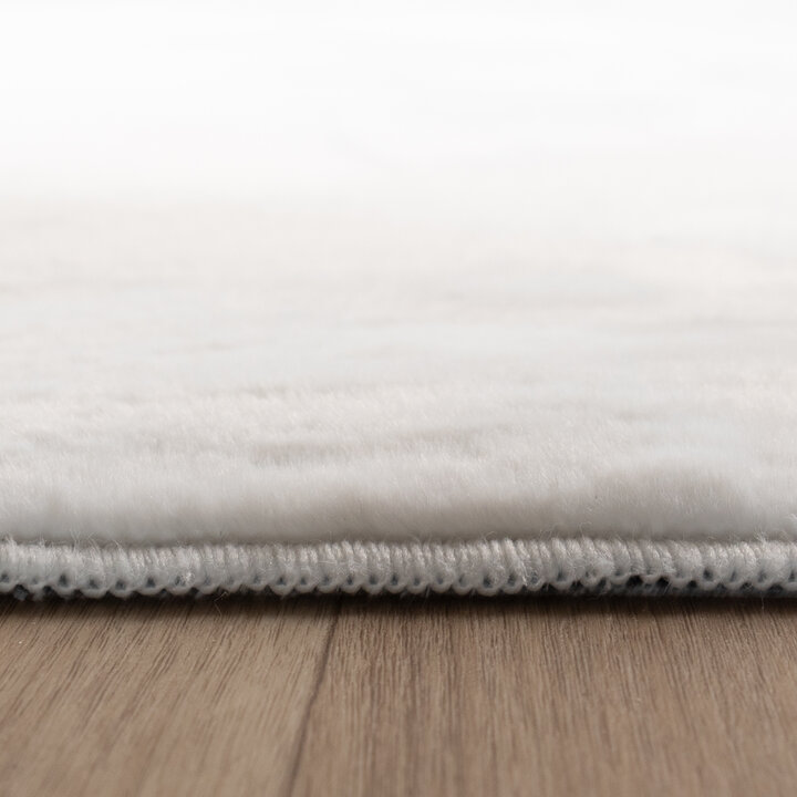 Zacht laagpolig vloerkleed - Cozy Wit  - 5