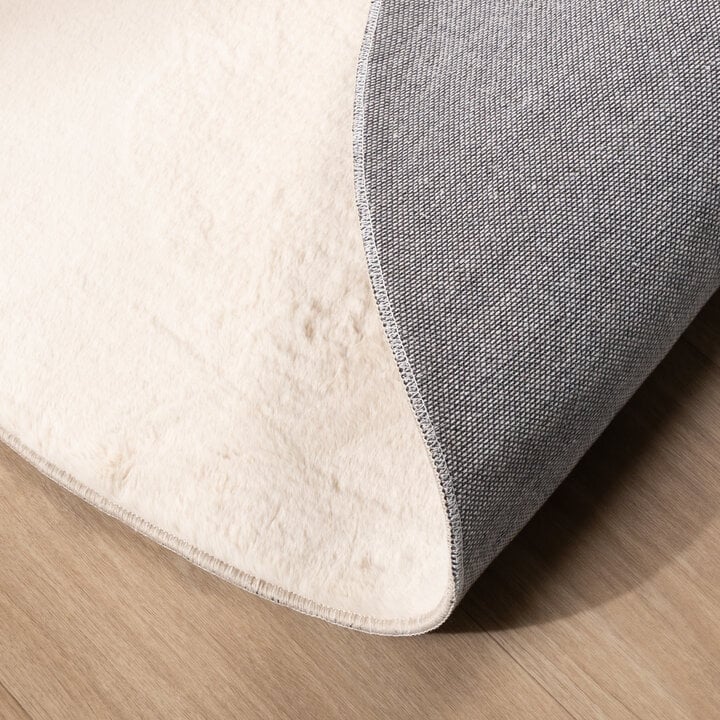 Rond laagpolig vloerkleed - Cozy Creme  - 6