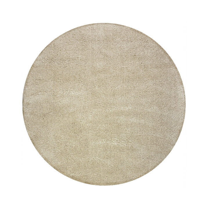 Rond shaggy vloerkleed - Farenzo Beige - 1