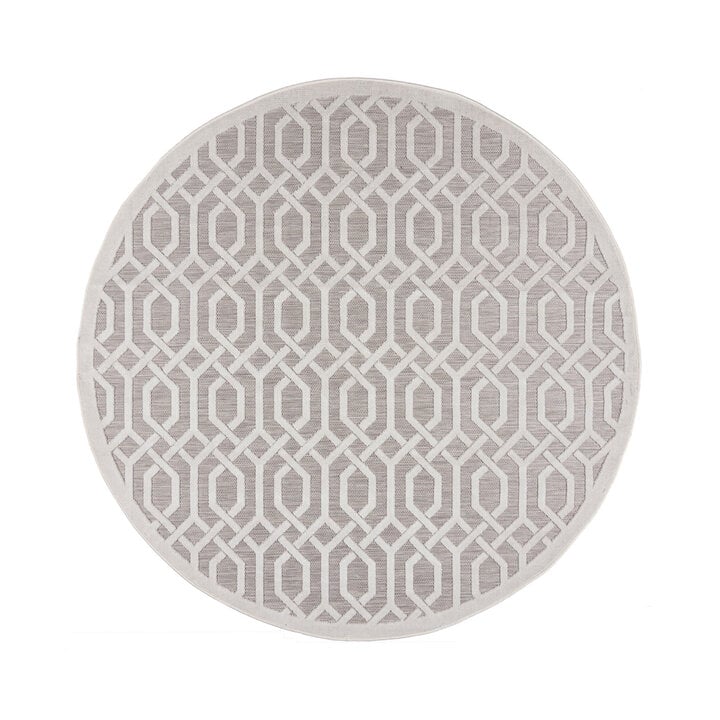 Rond buitenkleed - Piatto Mataro Creme/Wit - 1
