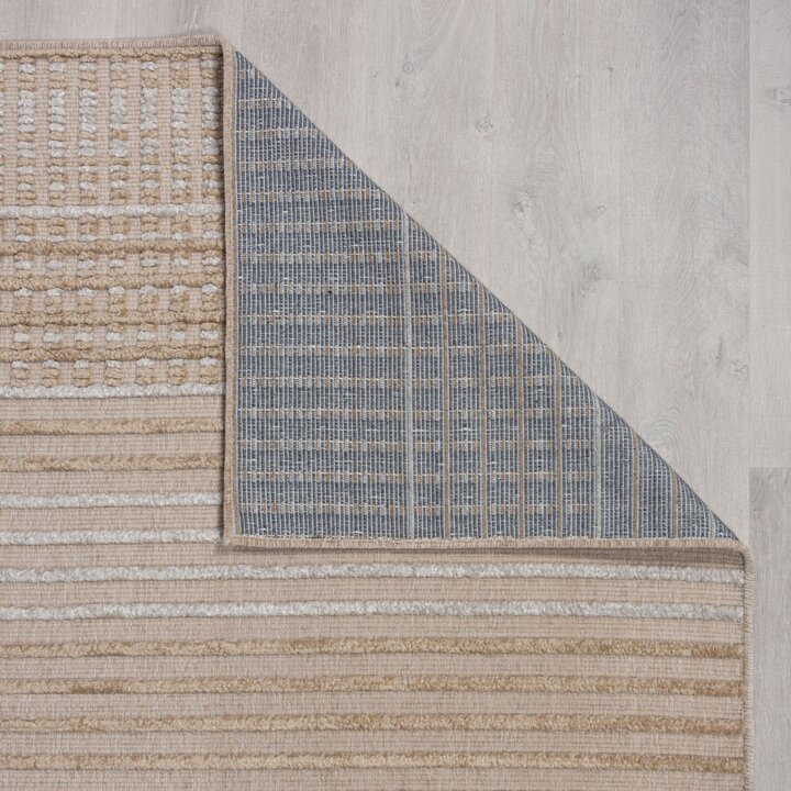 Wasbaar vloerkleed - Elto Stripe Beige - 5