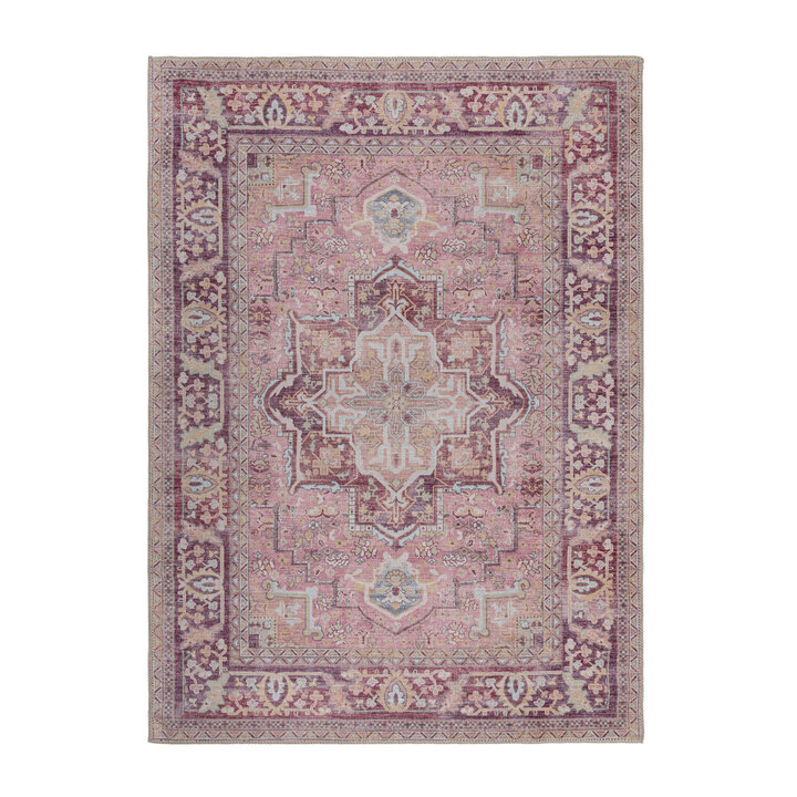Wasbaar vloerkleed - Reido Traditional Roze - 1