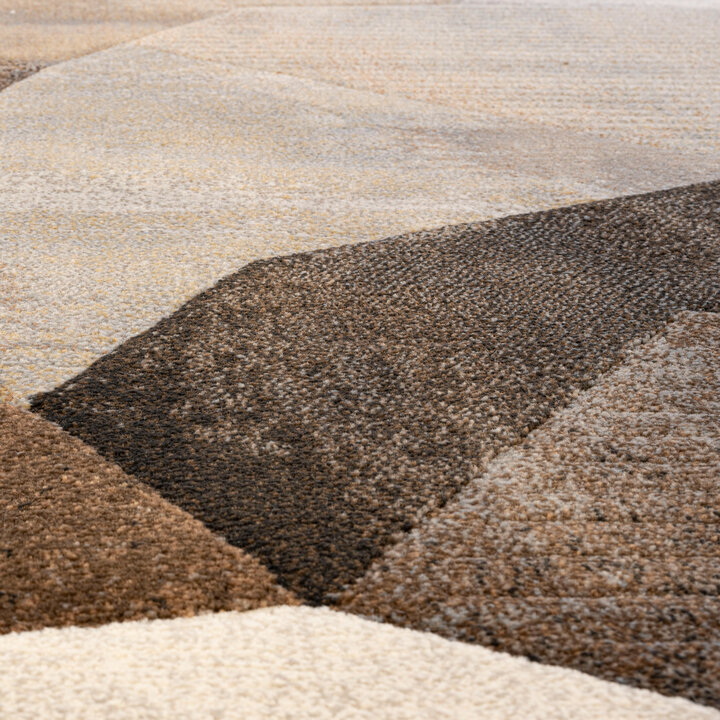 Abstract vloerkleed - Axil Bruin/Zwart 9293 - 2