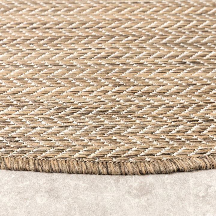 Rond buitenkleed - Malta Arrow Naturel - 5