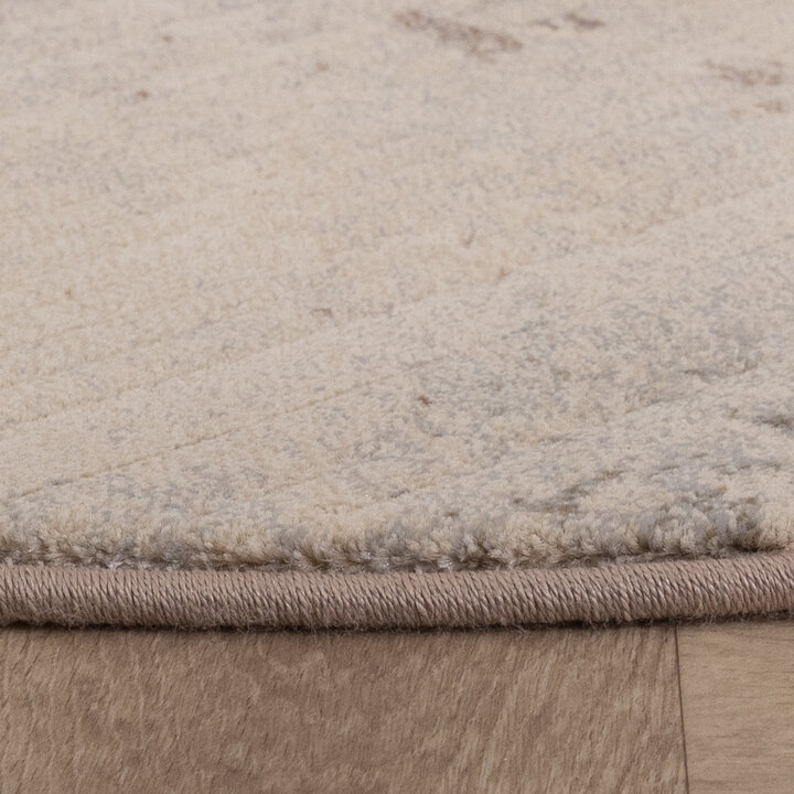 Rond abstract vloerkleed - Xavier Scratch Taupe/Grijs - 5