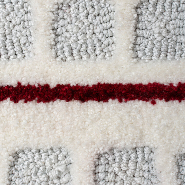 Kindervloerkleed - Zesto City Grijs/Rood - 2