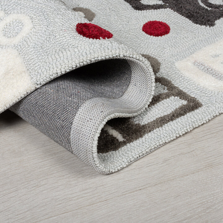 Kindervloerkleed - Zesto City Grijs/Rood - 4