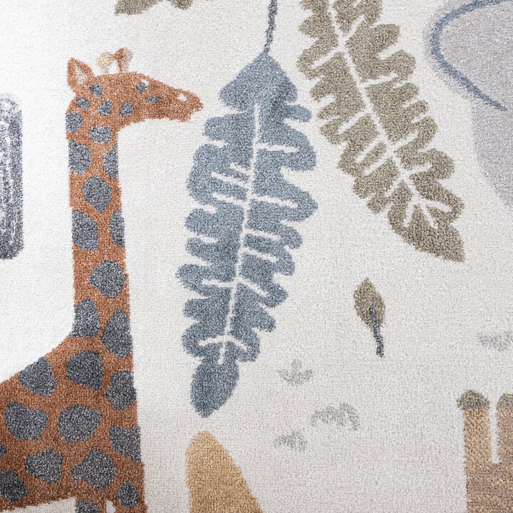 Wasbaar kindervloerkleed - Mace Animals Creme - 3