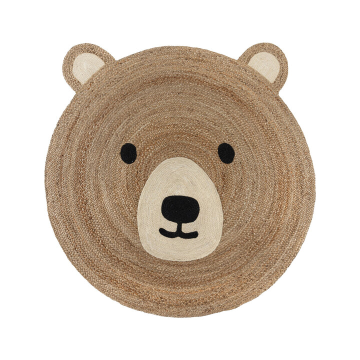 Jute kindervloerkleed - Julio Beer Bruin - 1