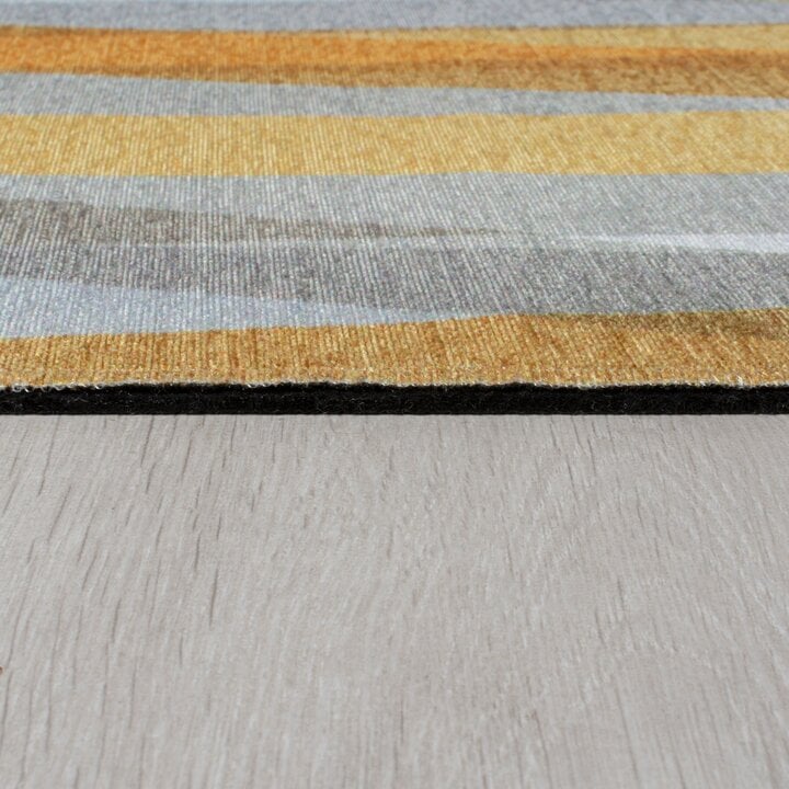 Wasbaar vloerkleed - Fabio Stripe Grijs/Geel - 3
