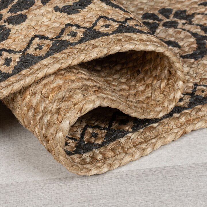 Jute vloerkleed - Marino Floral Naturel - 3