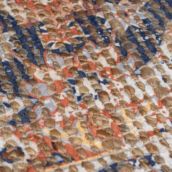 Jute vloerkleed - Mauro Vintage Bruin/Blauw - 2