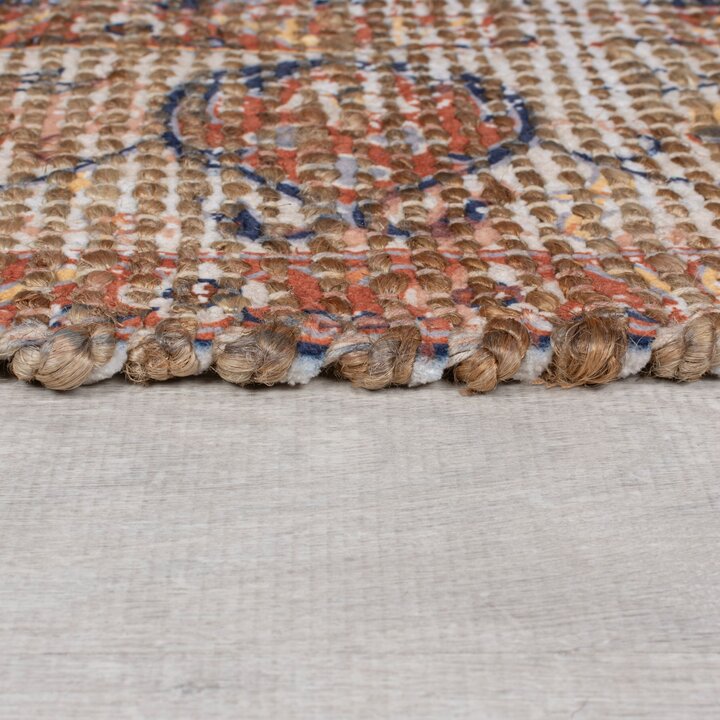 Jute vloerkleed - Mauro Vintage Bruin/Blauw - 3