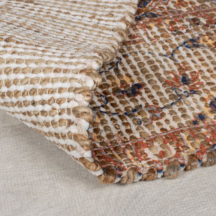 Jute vloerkleed - Mauro Vintage Bruin/Blauw - 4