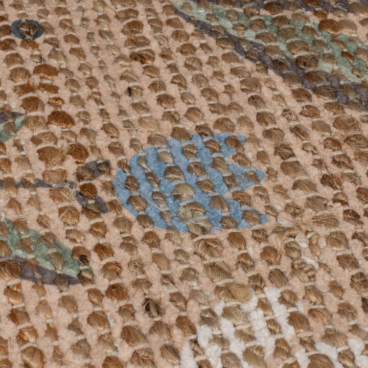 Jute vloerkleed - Amilio Floral Naturel - 2