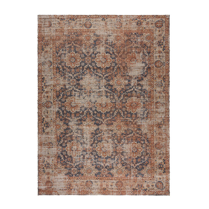 Jute vloerkleed - Mauro Vintage Bruin/Blauw - 1