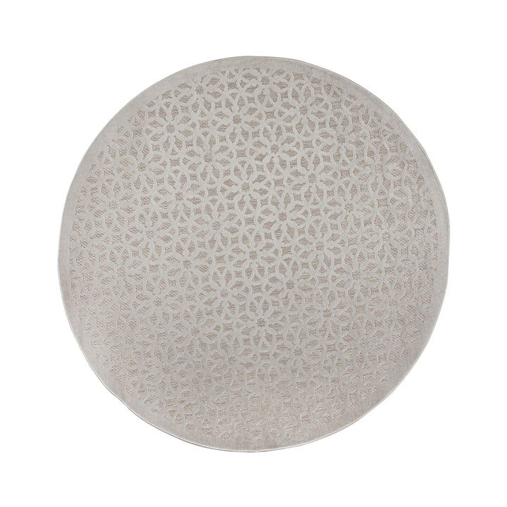 Rond buitenkleed - Piatto Argento Zilver/Wit - 1