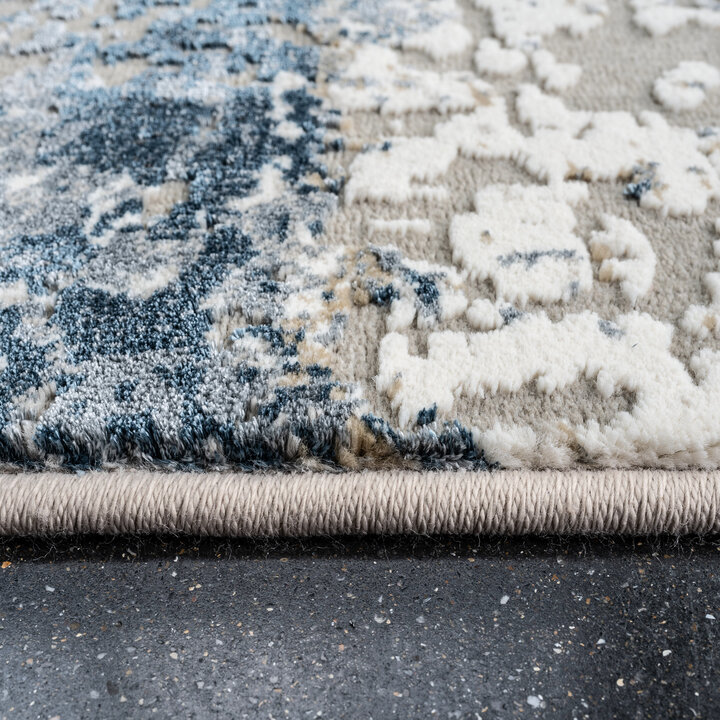 Rond modern vloerkleed - Carlton Blauw 7777 - 3