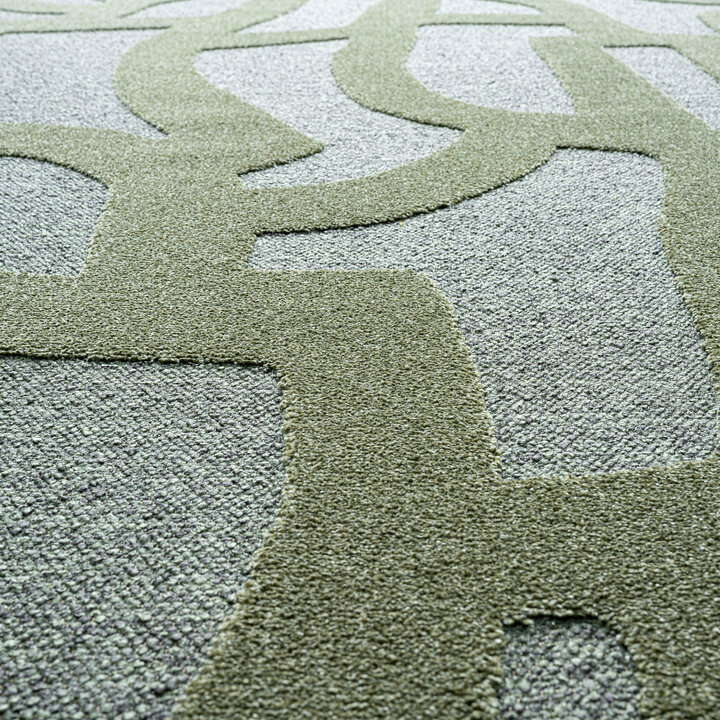 Modern vloerkleed - Thor Groen 4141 - 3