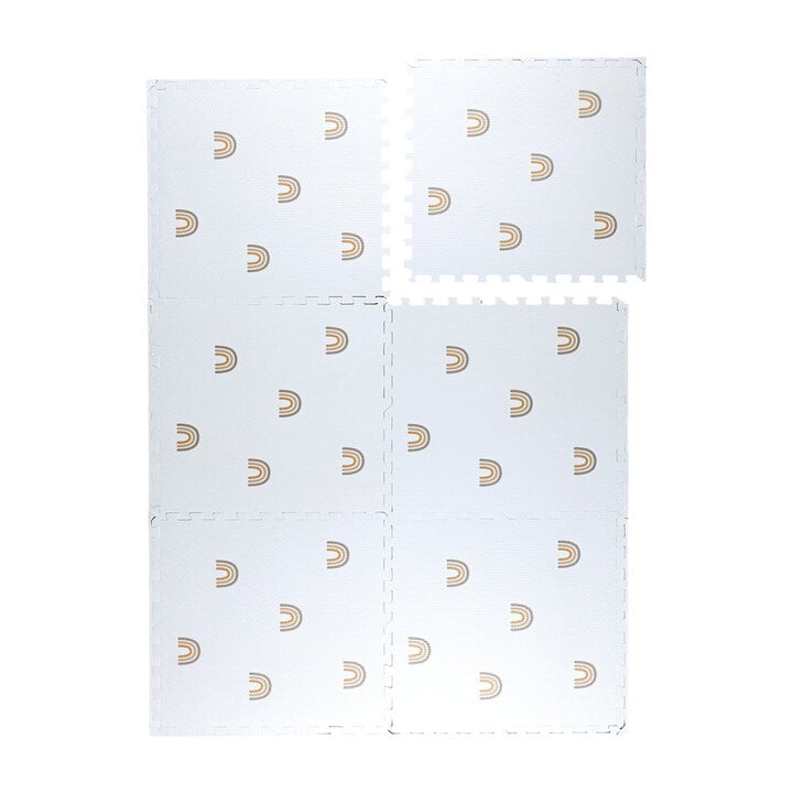 Foam puzzelmat - Alfie Rainbow Wit - 1