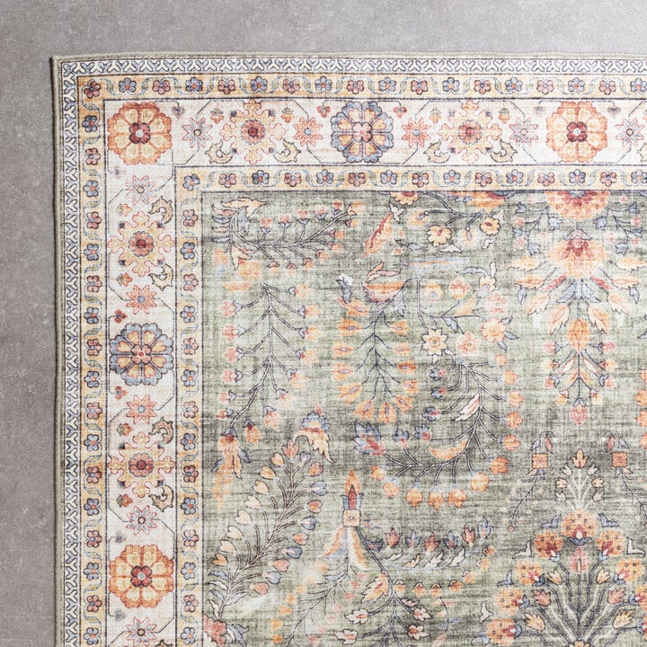 Vintage buitenkleed - Santo Flora Olijfgroen - 4
