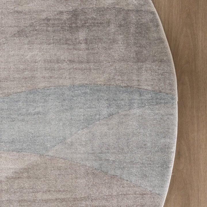 Rond modern vloerkleed - Field Taupe - 4