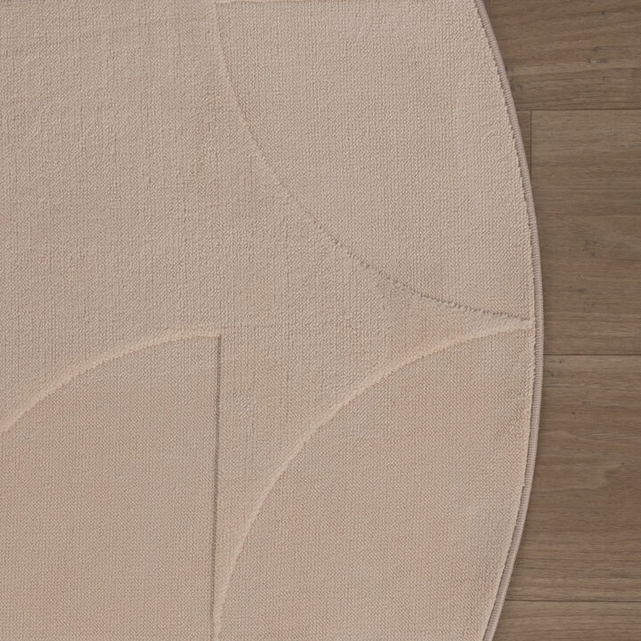 Rond Scandinavisch vloerkleed - Charm Circles Beige - 4