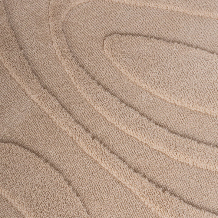 Rond Scandinavisch vloerkleed - Charm Shapes Beige - 3