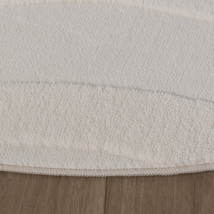Rond Scandinavisch vloerkleed - Charm Shapes Wit - 5
