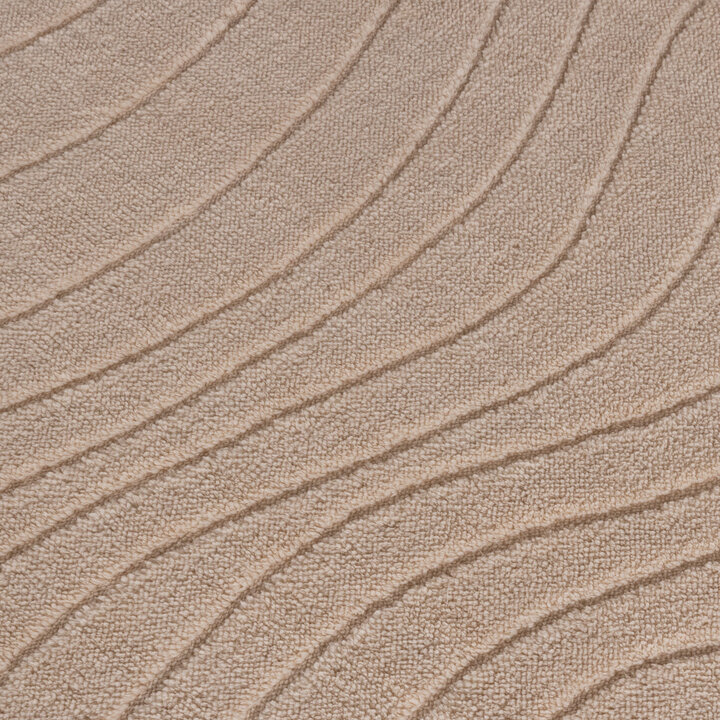 Rond Scandinavisch vloerkleed - Charm Waves Beige - 3