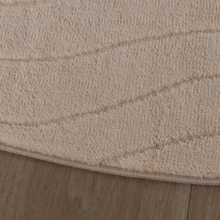 Rond Scandinavisch vloerkleed - Charm Waves Beige - 5