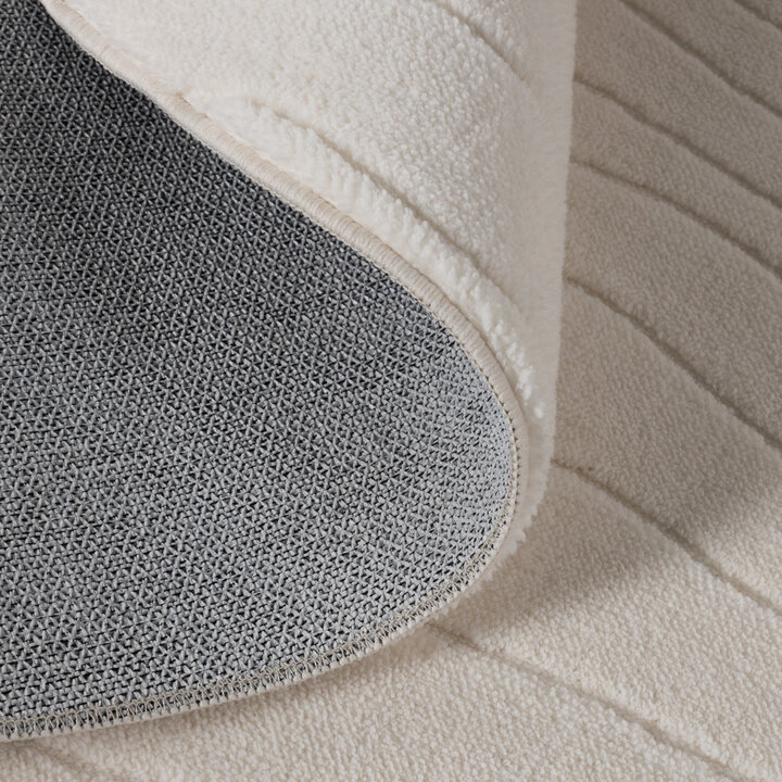 Rond Scandinavisch vloerkleed - Charm Waves Wit - 6