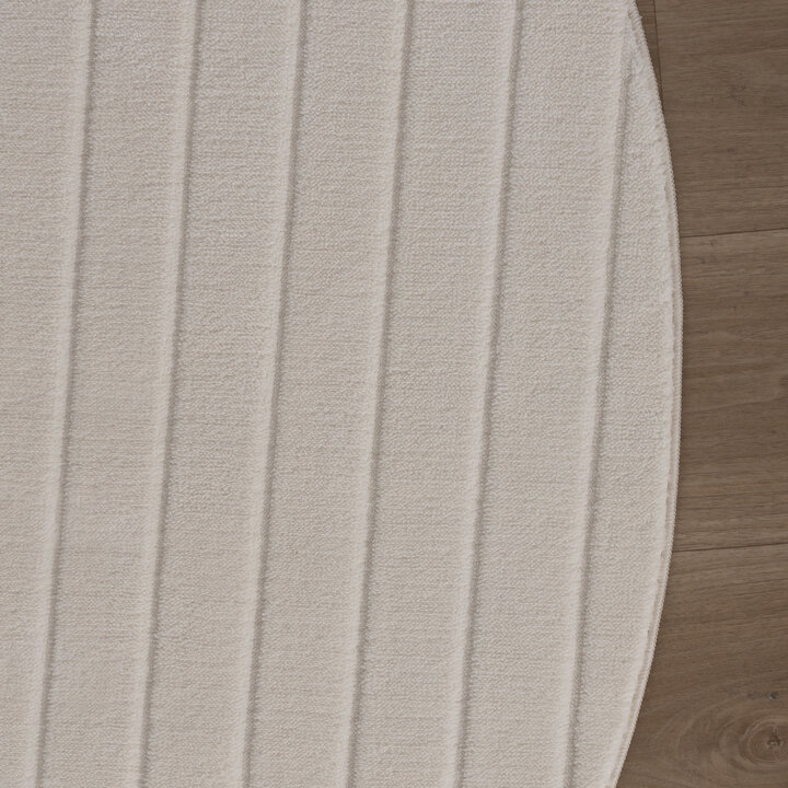 Rond Scandinavisch vloerkleed - Charm Arches Wit - 4